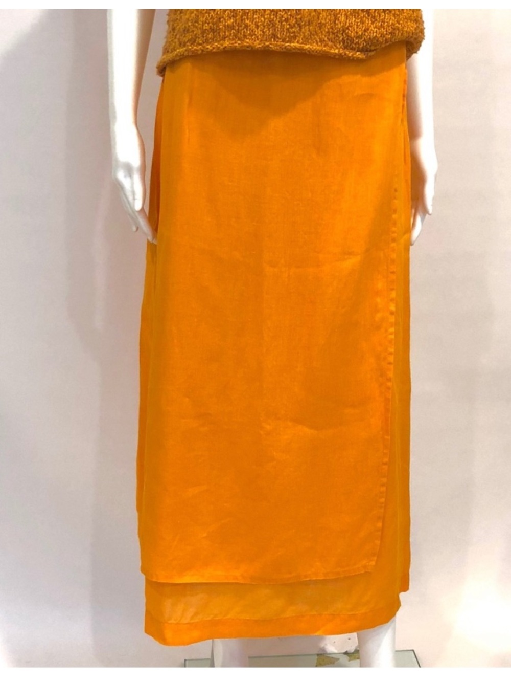 Eileen Fisher Irish Linen Wrap Skirt